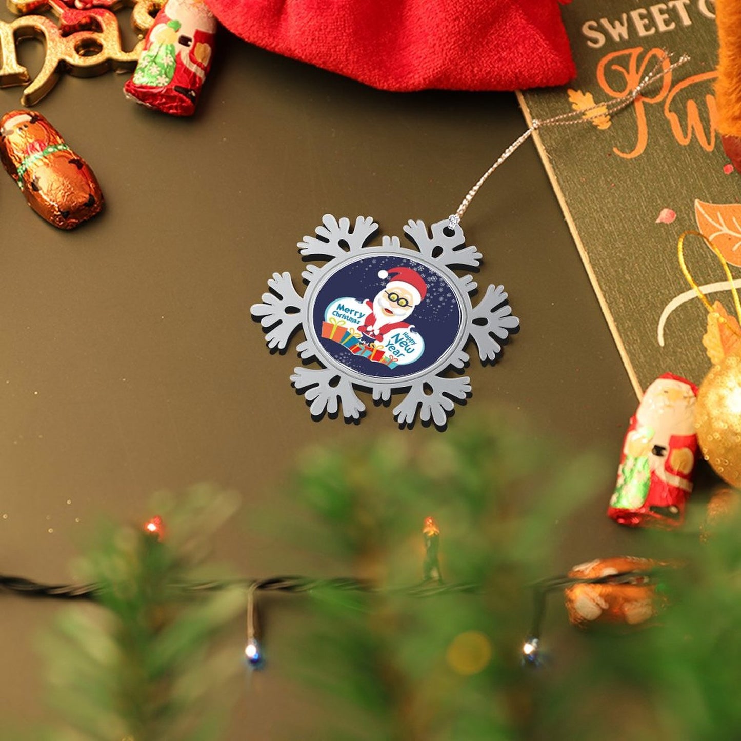 Create a Custom Metal Snowflake Ornament | Your Photo on an Alloy Keepsake