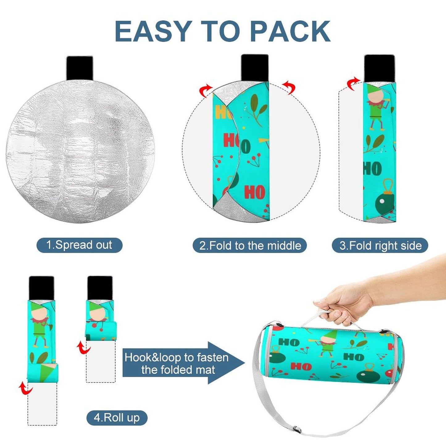 Custom Round Picnic Blanket | Personalized, Padded & Waterproof