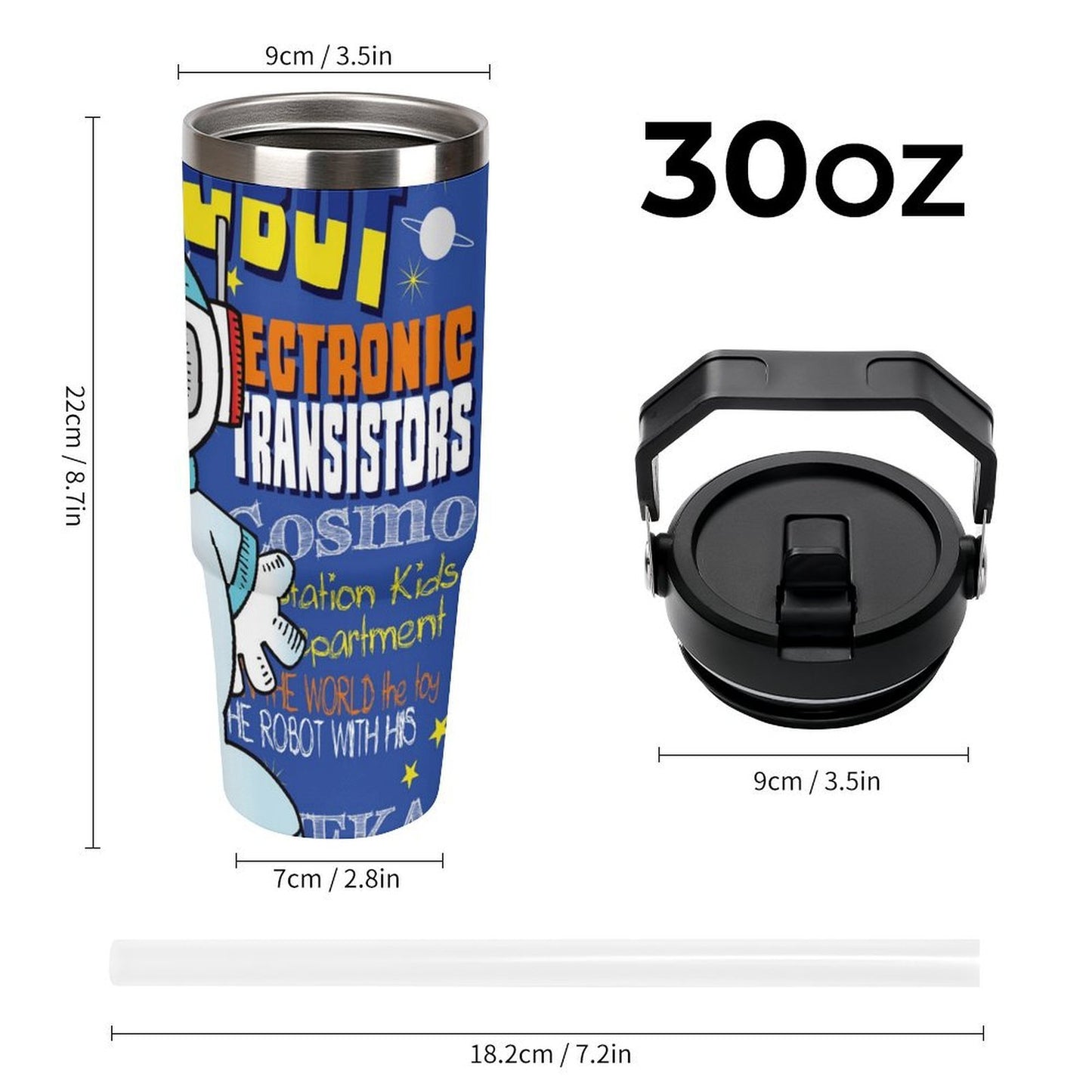 Custom 30oz Stainless Steel Insulated Travel Tumbler