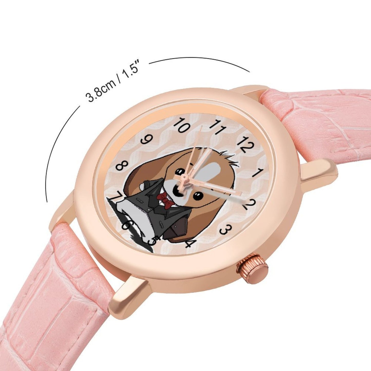 Custom Photo Women's Pink Leather Watch