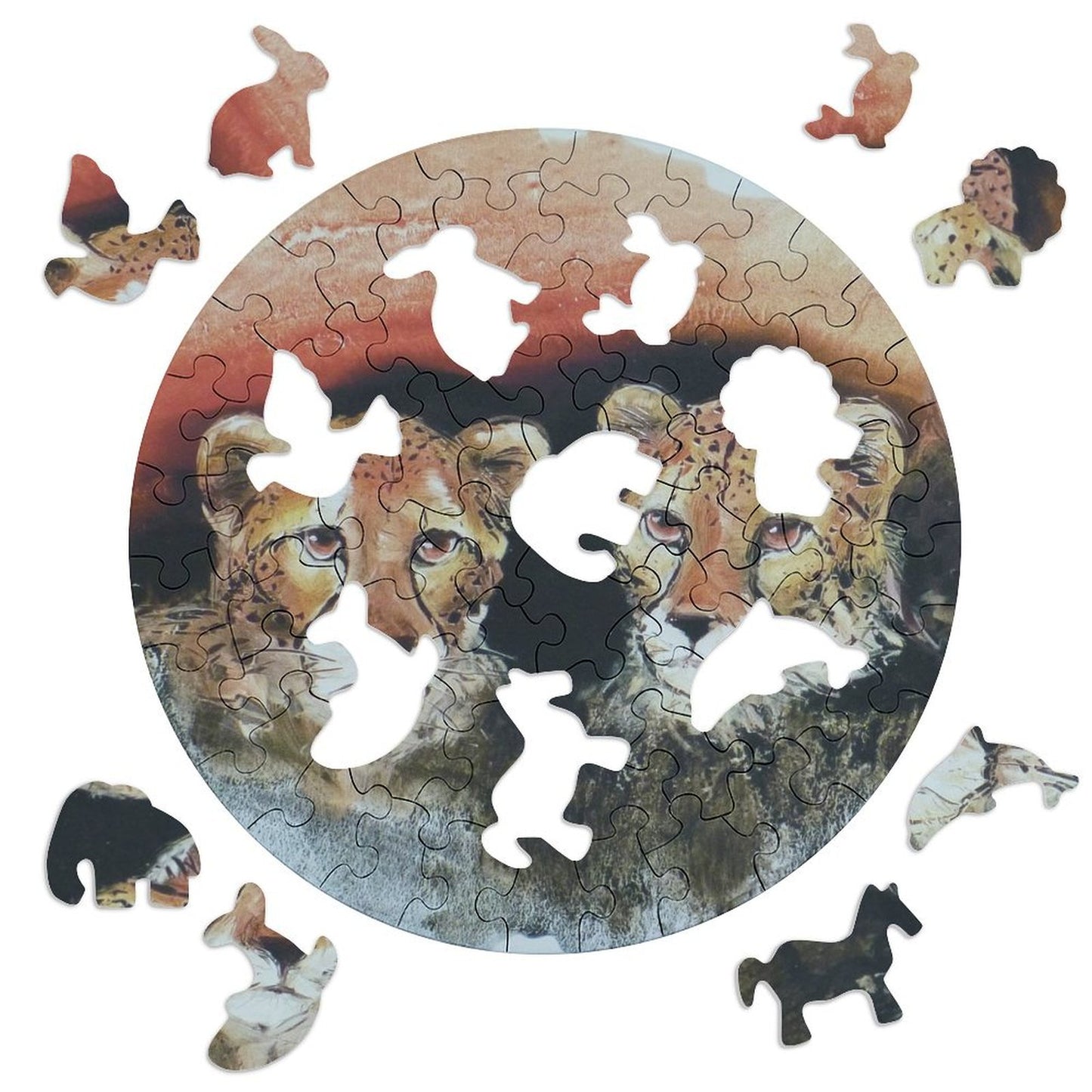 Irregular Wooden Animal Puzzle | Unique Jigsaw for Adults & Kids