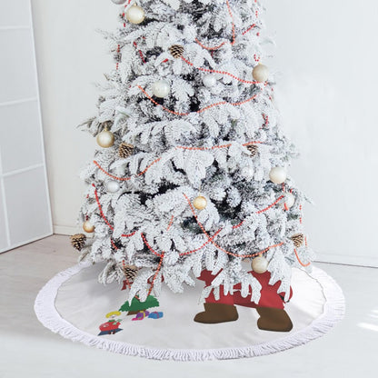 Design a Custom Tree Skirt with Tassels | Your Photo as the Foundation
