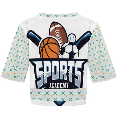 Custom Cropped V-Neck Football Jersey for Women