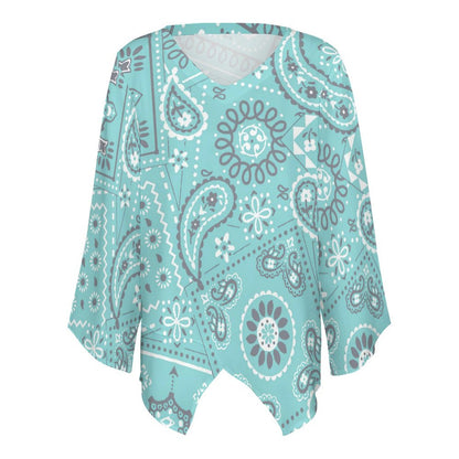Custom Sheer Chiffon Long Sleeve Blouse | Boho Beach Top