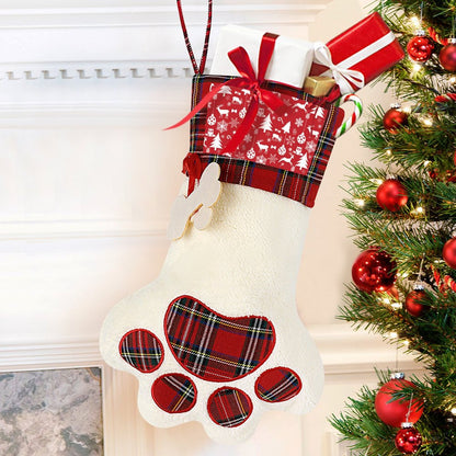 Personalized Pet Stocking with Plush Cuff | Custom Dog Photo