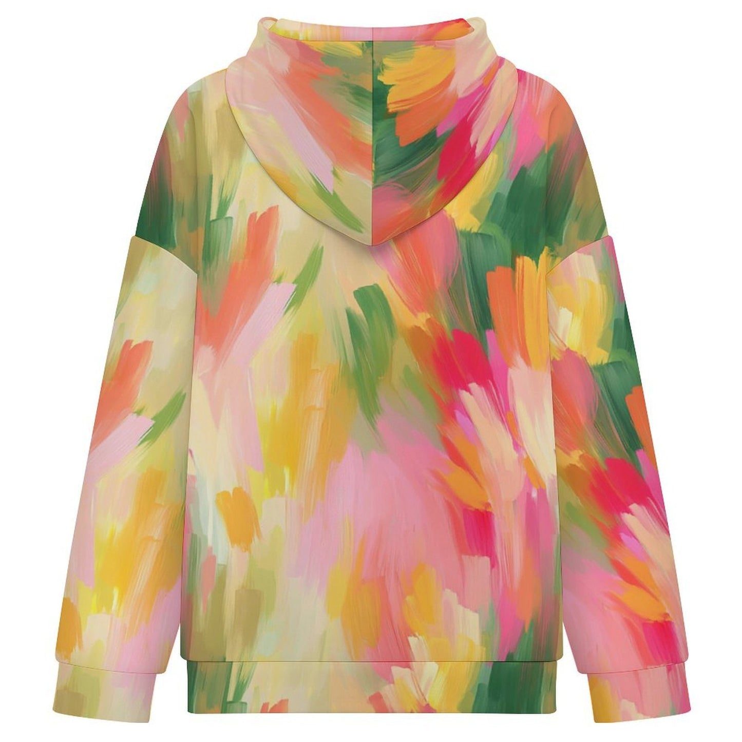 Women's Full Zip Hooded Sweatshirt with Custom Graphic Design
