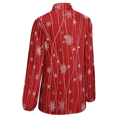 Custom Vintage V-Neck Blouse | Lantern Sleeve Boho Top (S-3XL)