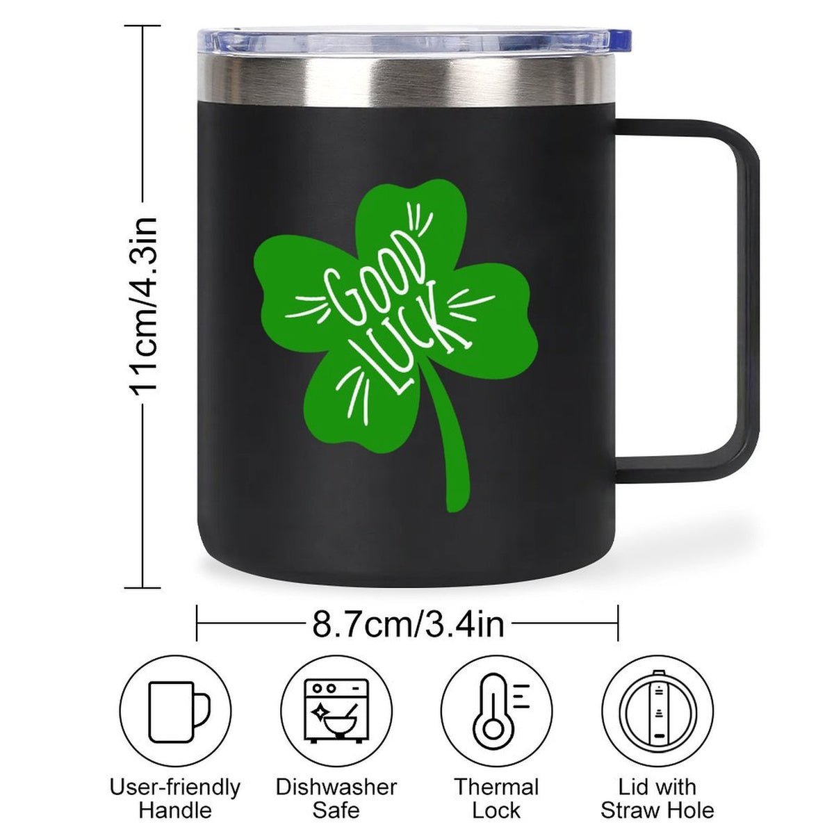 Personalized 12oz Stainless Steel Mug with Custom Print