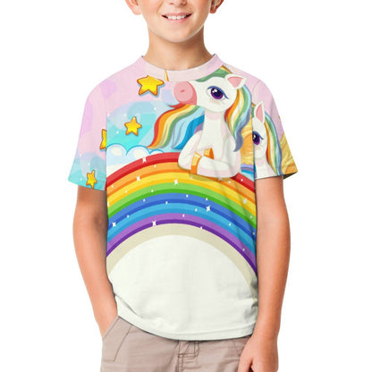 Custom Kids' Bird's-Eye Mesh T-Shirt | Personalized Children's Tee