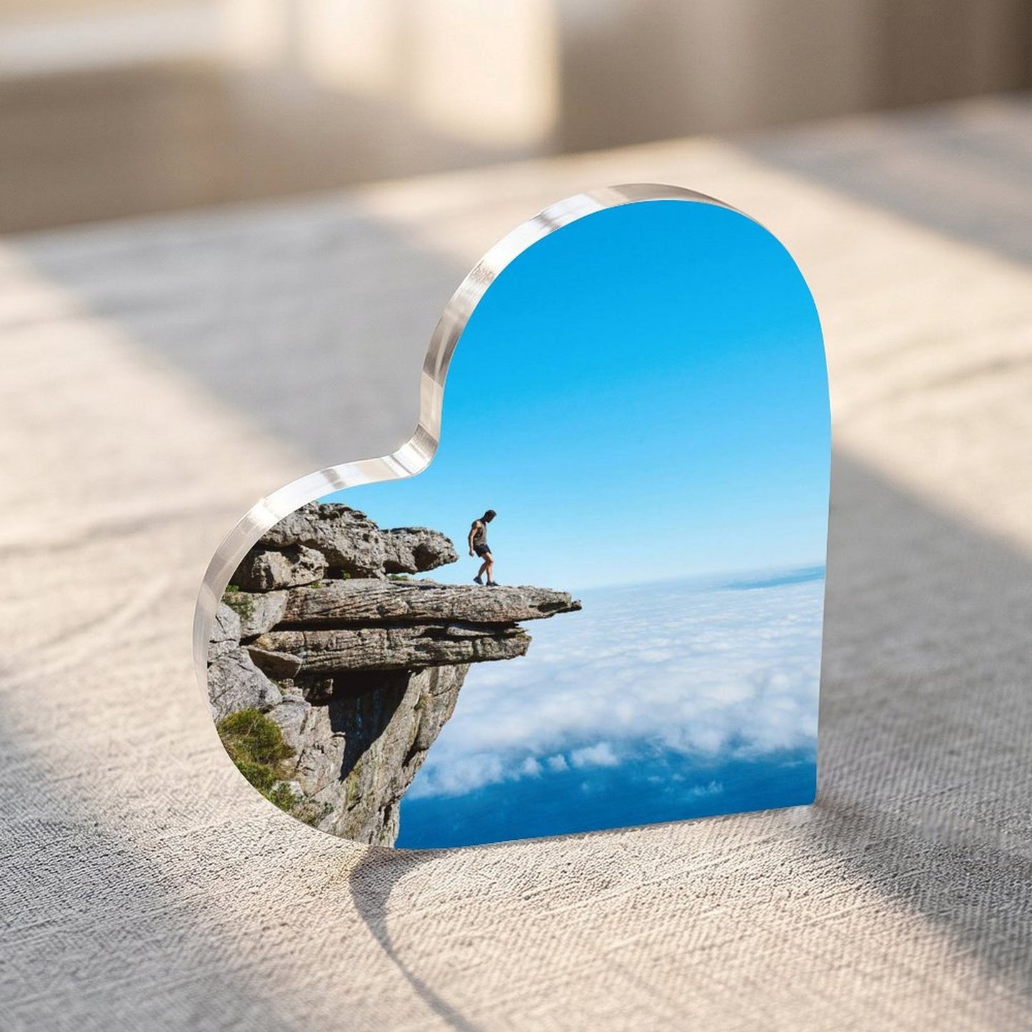 Acrylic Standing Ornament with Custom UV Print for Personalized Desk and Home Decor
