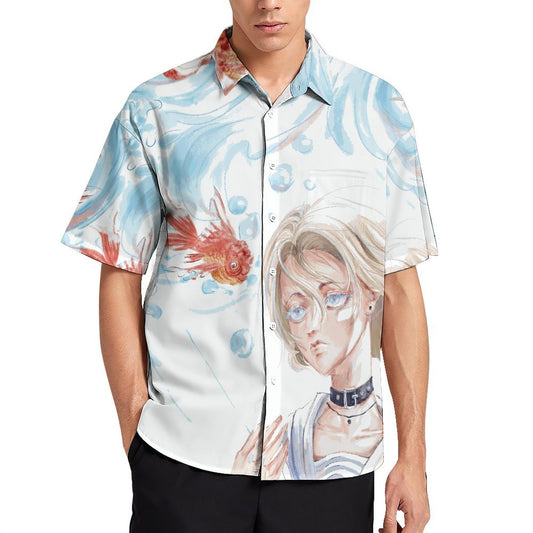 Custom All-Over Print Men's Shirt | Personalized Short Sleeve Button-Down