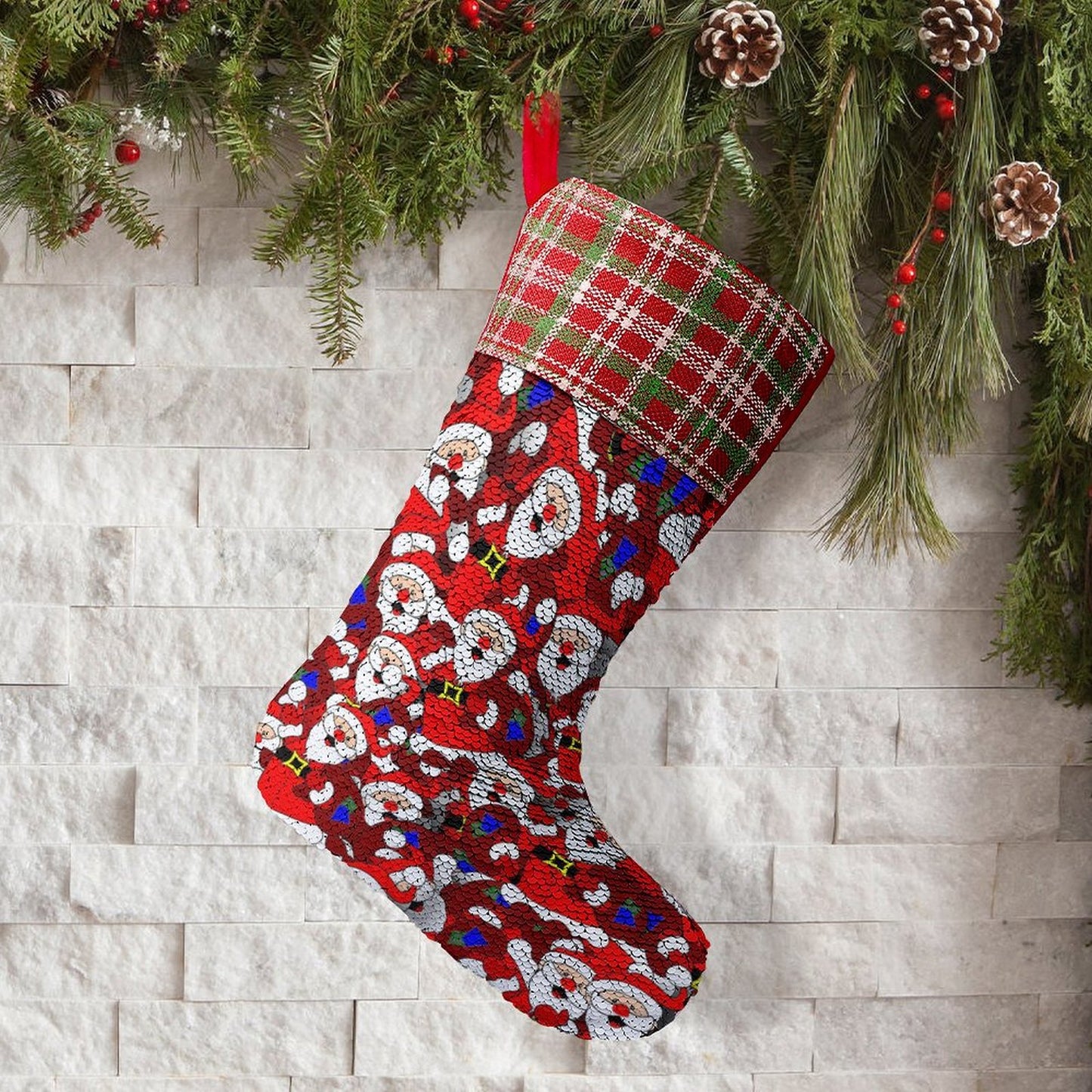 Custom Sequin Christmas Stocking | Magic Reveal Photo Gift