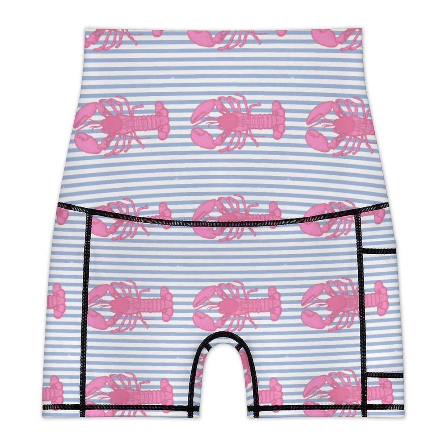 Custom Over-the-Belly Maternity Yoga Biker Shorts with Pockets