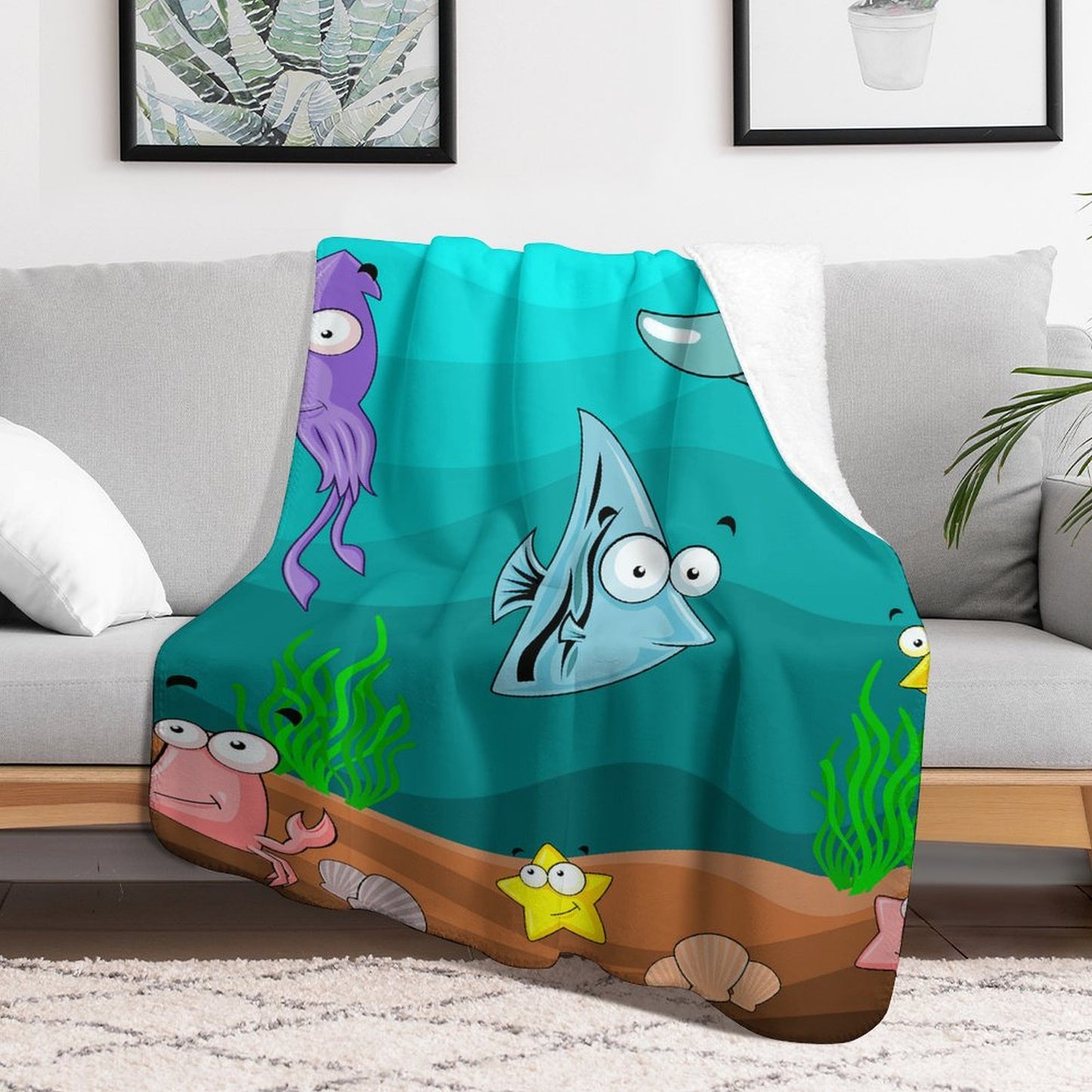 Custom Photo Sherpa Blanket | Personalized Fleece Throw with Picture