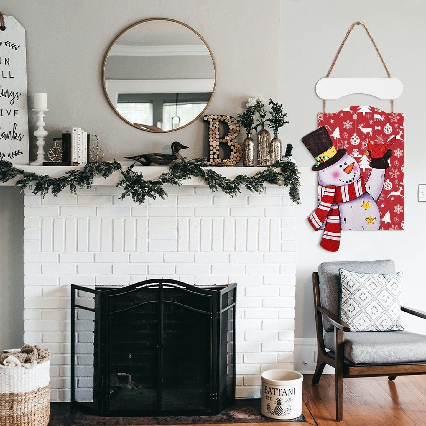 Your Photo as Custom Wooden Christmas Wall Art | A Rustic Holiday Scene