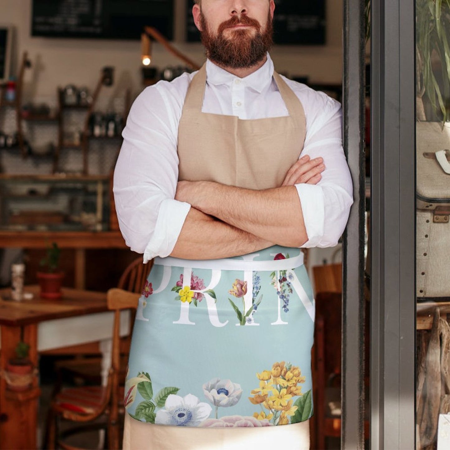 Custom Waist Apron with Pockets | Personalized Server & Barista Apron