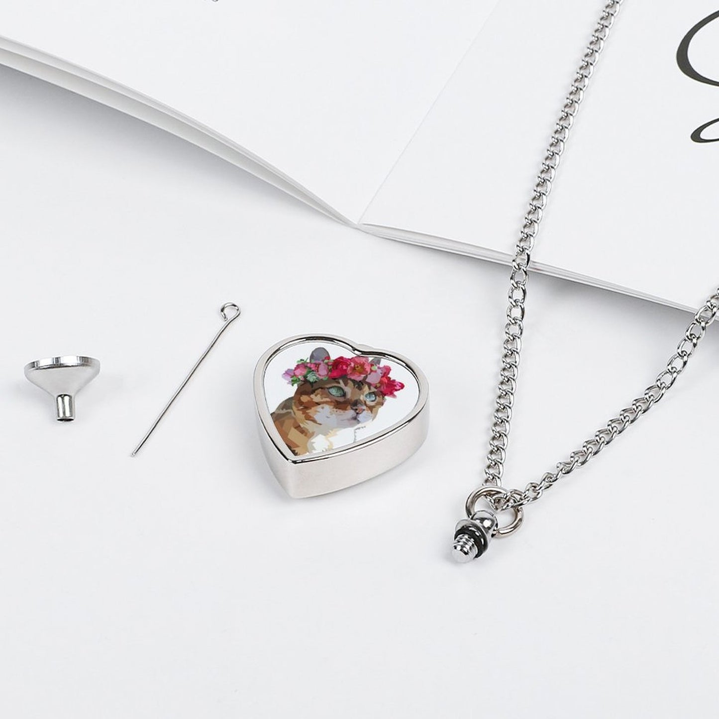 Personalized Pet Photo Memorial Urn Necklace with Keepsake Pendant