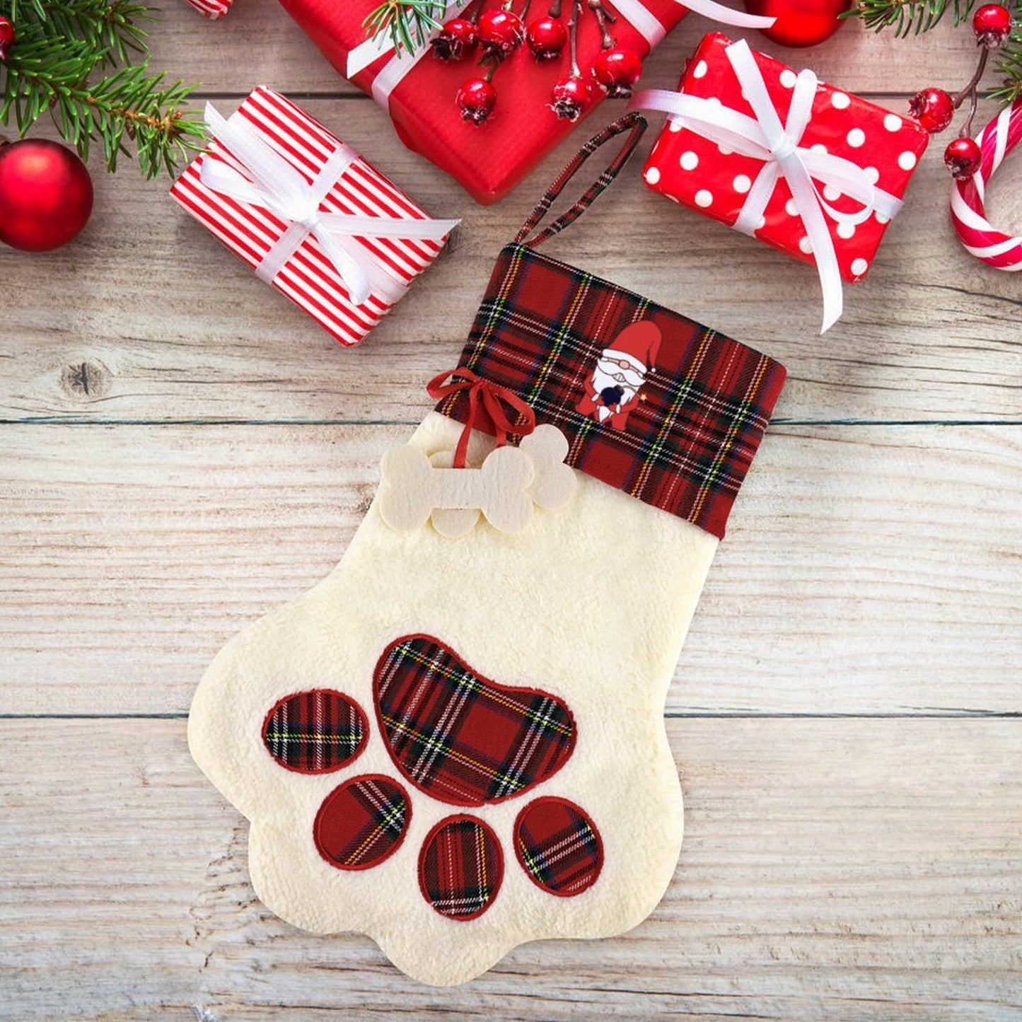 Create a Custom Dog Christmas Stocking | Your Pet's Photo & Name