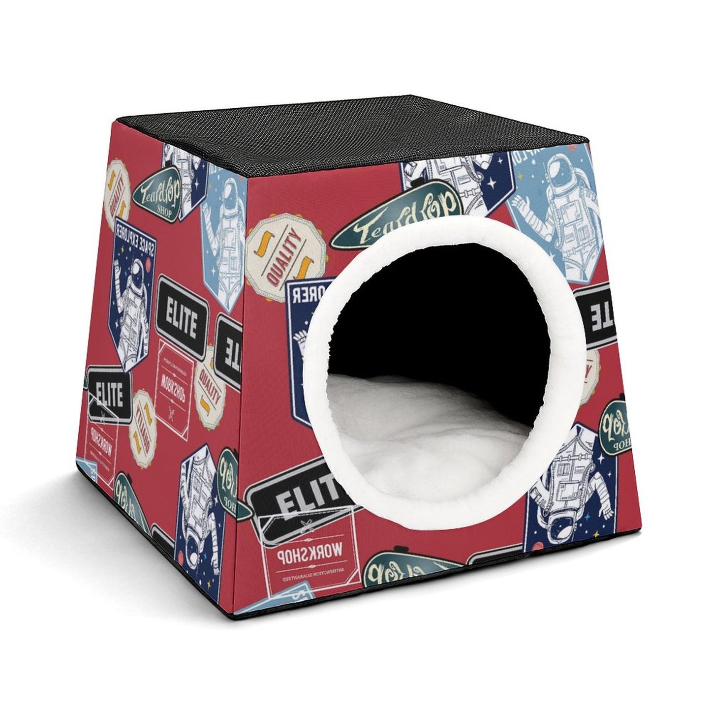 Custom Space Capsule Cat Bed | Personalized Enclosed Dog Cave