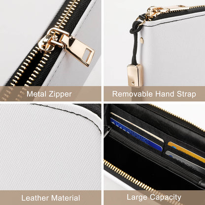 Custom Long Zipper Wallet for Women | Personalized PU Leather Clutch
