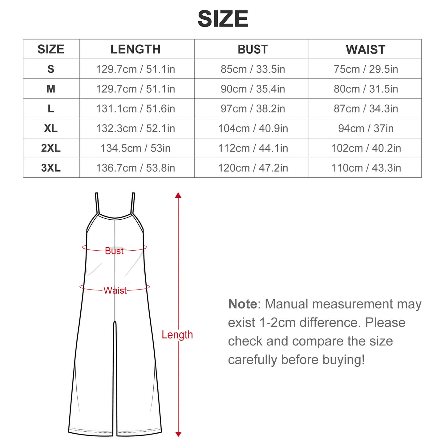 Custom Loose Fit Spaghetti Strap Jumpsuit | Casual Overalls
