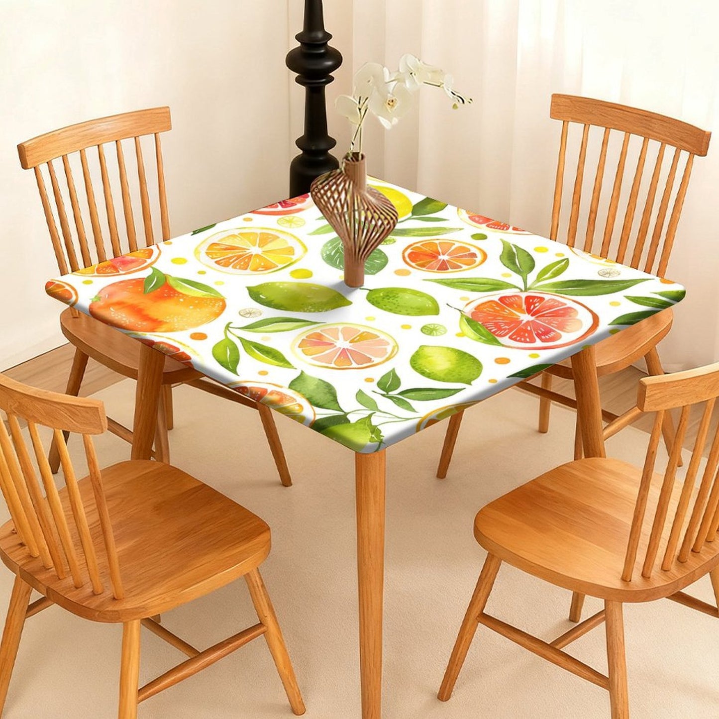 Custom Fitted Square Tablecloth for Patio, Dining & Events