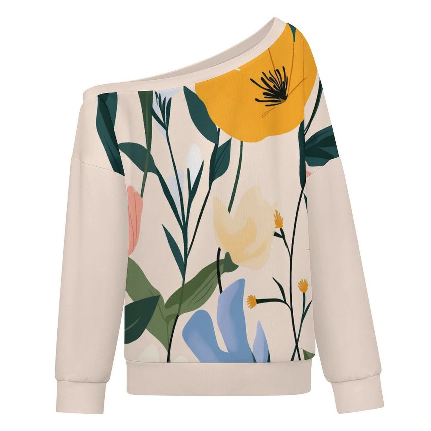 Custom Women's Off-Shoulder Oversized Sweatshirt