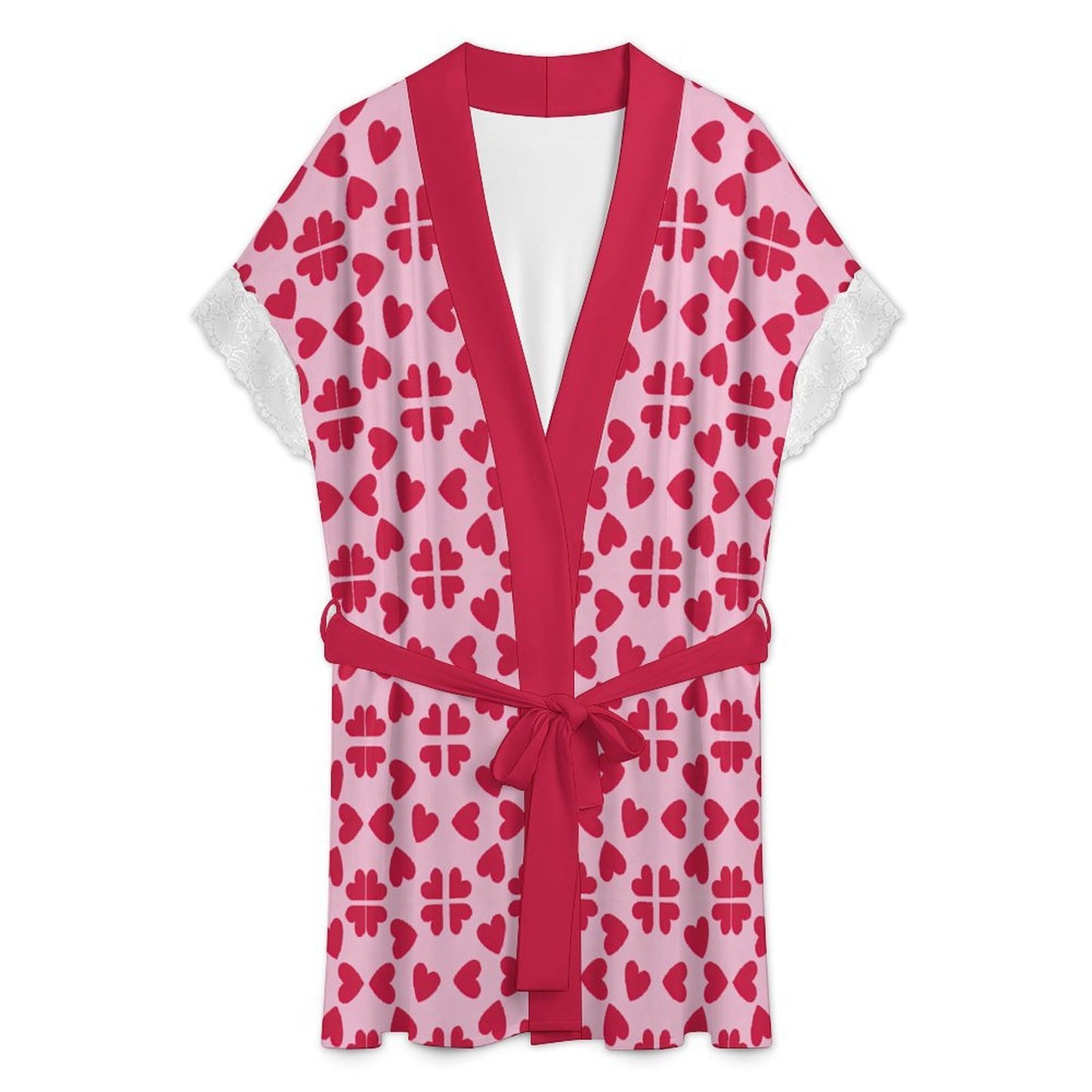 Custom Lace Trim Bridal Party Robe