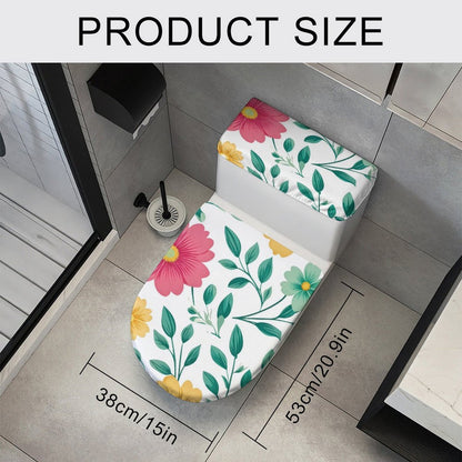 Personalized Toilet Seat Cover Set – 2-Piece Soft Polyester Bathroom Decor