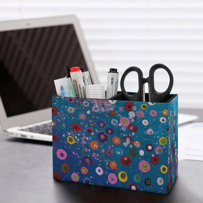 Custom Leather Pen Holder | Personalized Desk Organizer for Office