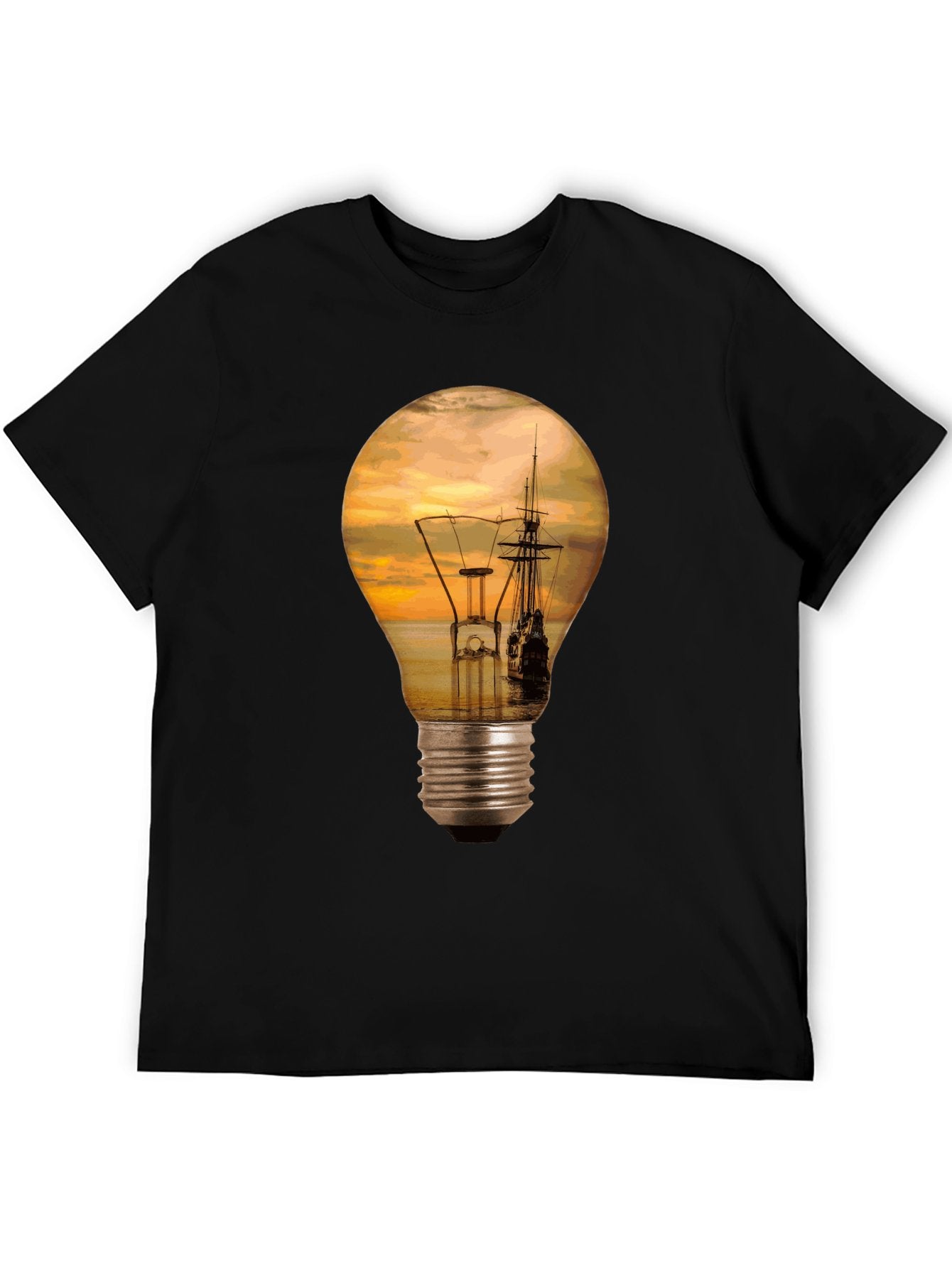 Custom T-Shirt with Your Image Text for Men  Personalized Crewneck Tee Front