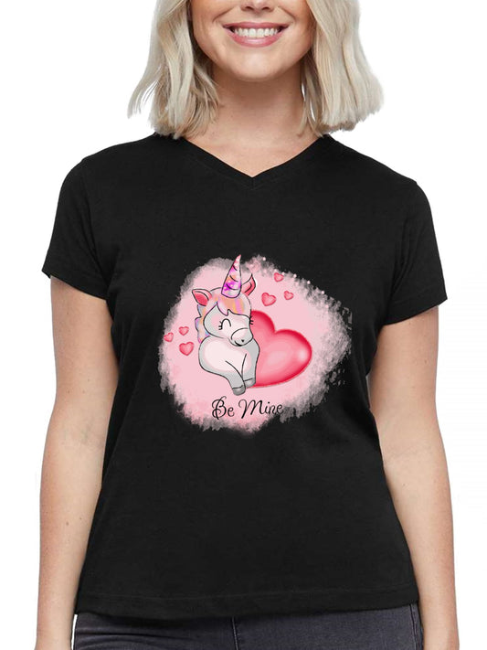 V-Neck Womens / Ladies Add Your Own Text Design Custom Personalized T-Shirt Tee