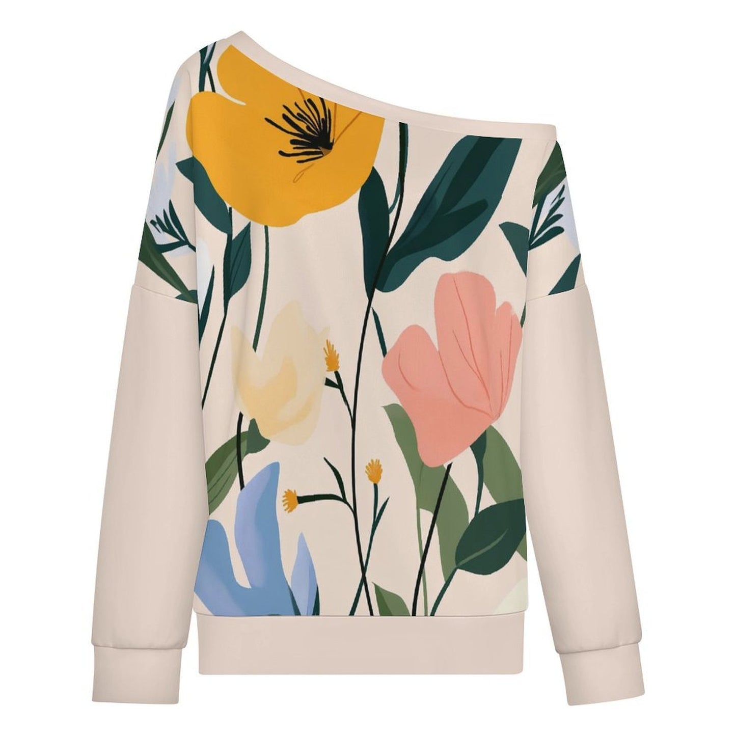 Custom Women's Off-Shoulder Oversized Sweatshirt