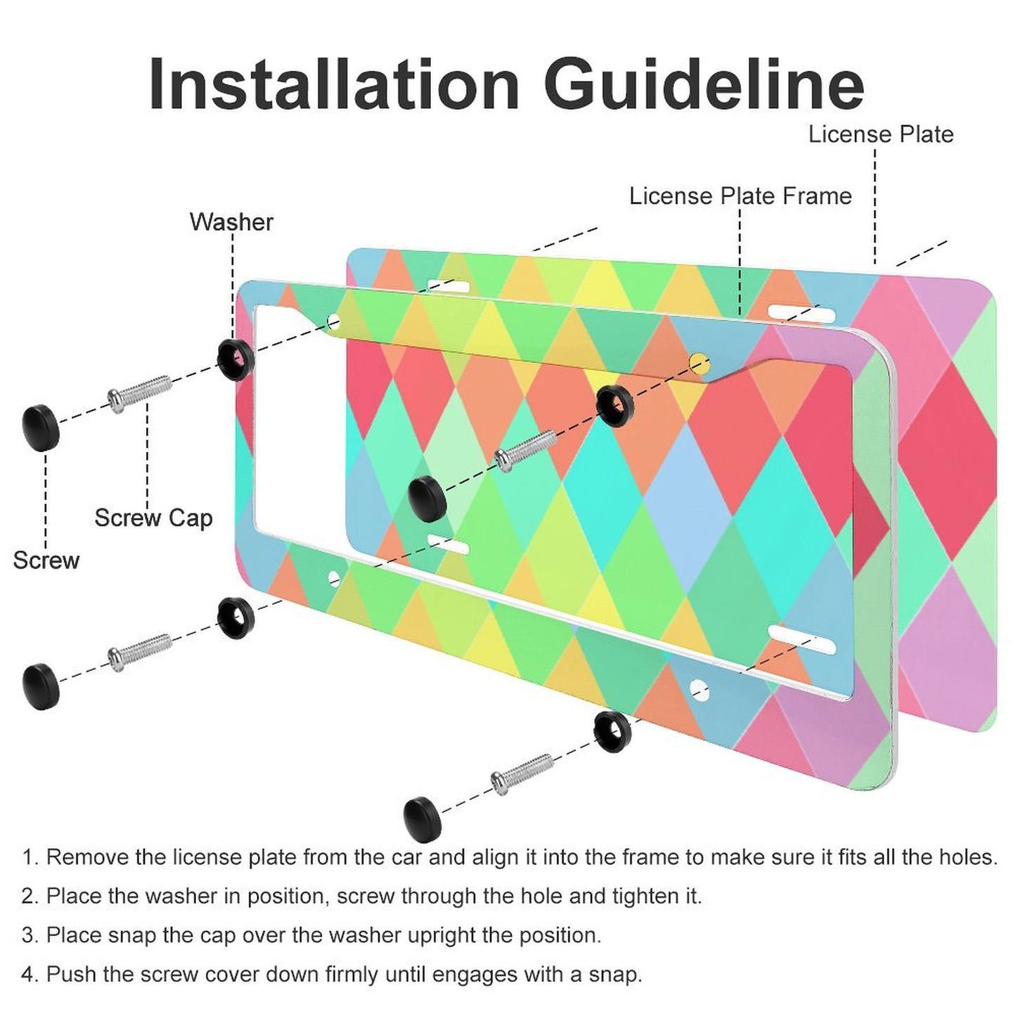 Custom Aluminum License Plate Frame | Add Your Photo & Text