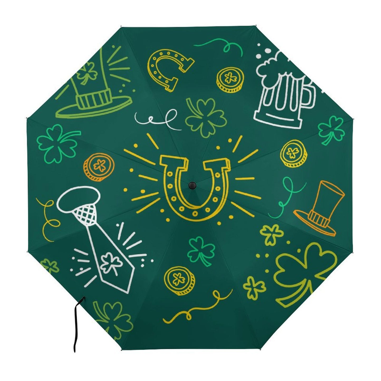 Personalized Auto-Open Golf Umbrella with UV-Blocking Lining and Custom Print