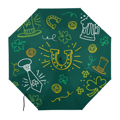Personalized Auto-Open Golf Umbrella with UV-Blocking Lining and Custom Print