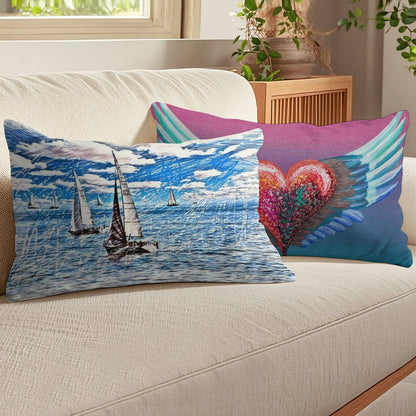 Luxurious Customizable Short Plush Oblong Pillowcases (Set of Two) - 12"x20"