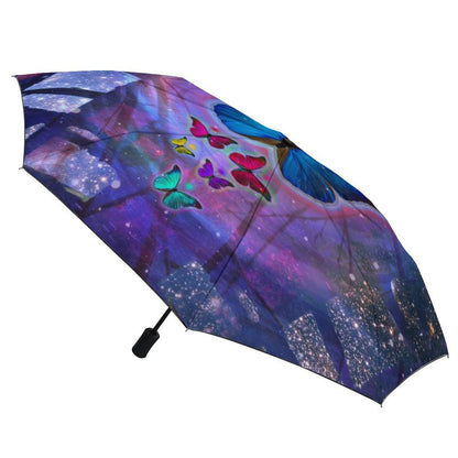 Custom Photo Umbrella | Auto Open Close 3-Fold UV Protection Umbrella
