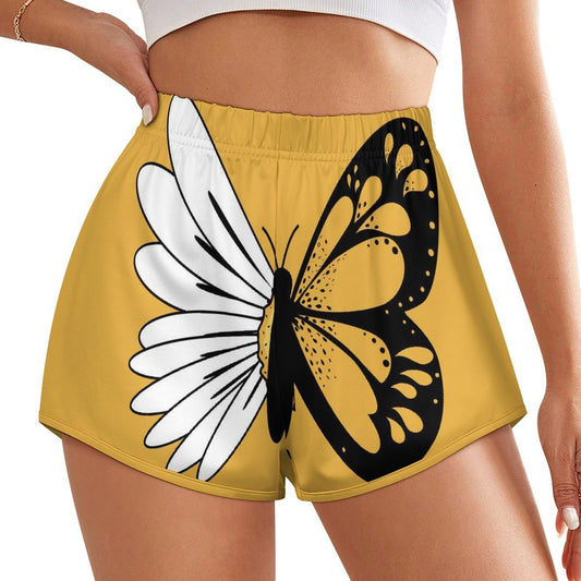 Custom Women's Sport Shorts | Personalized Milk Silk Gym Shorts