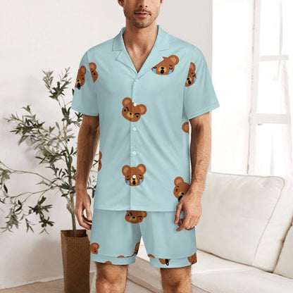 Custom Short Pajama Set for Men | Personalized Summer PJs