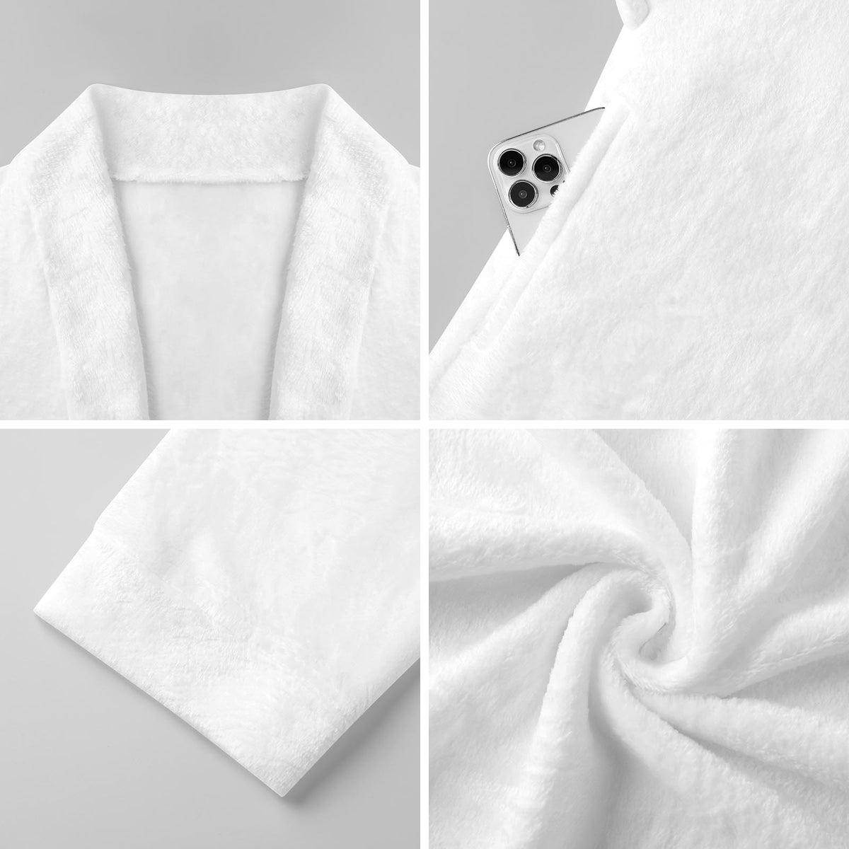 Custom Fleece Bathrobe with Personalized Print