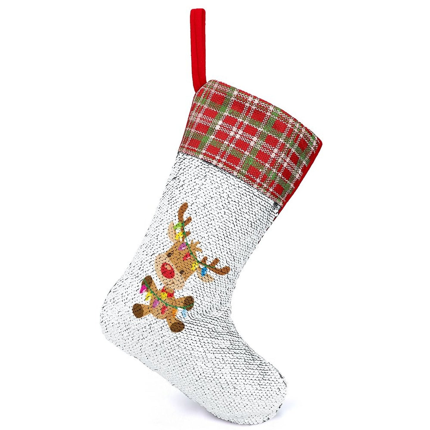 Custom Sequin Christmas Stocking | Magic Reversible Photo Sock