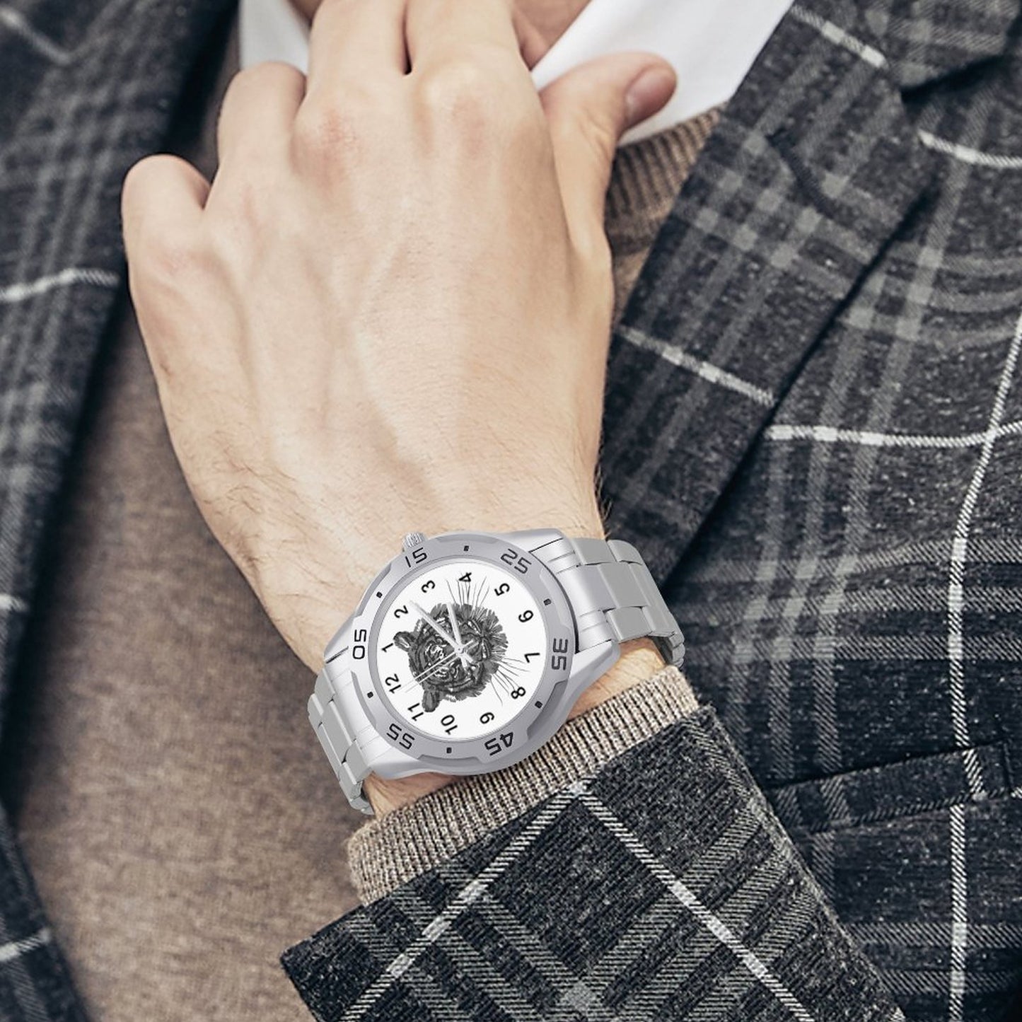 Custom Stainless Steel Watch | Personalized Analog Business Watch