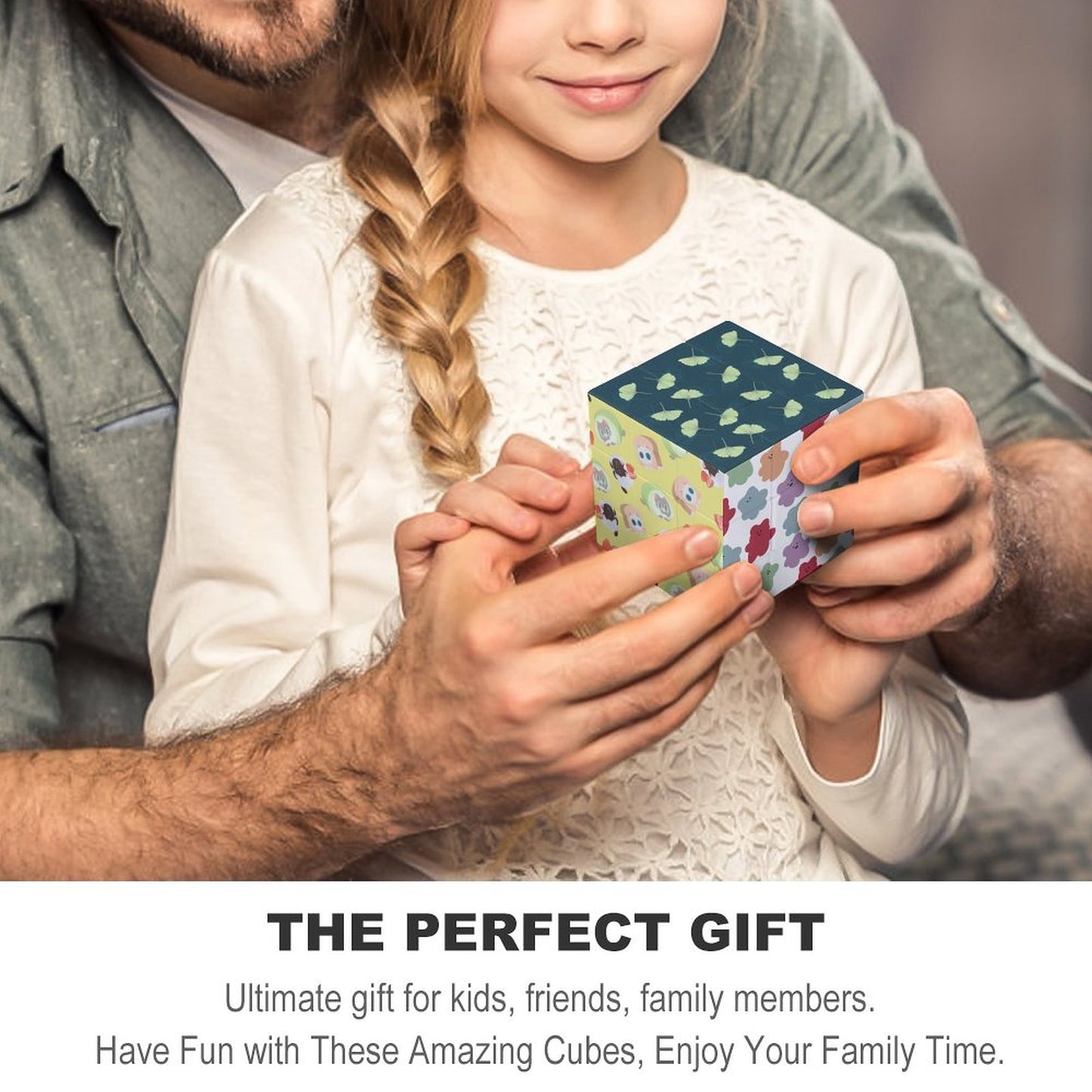Custom Photo Magic Cube Personalized 3x3 Puzzle Brain Teaser | UV Print