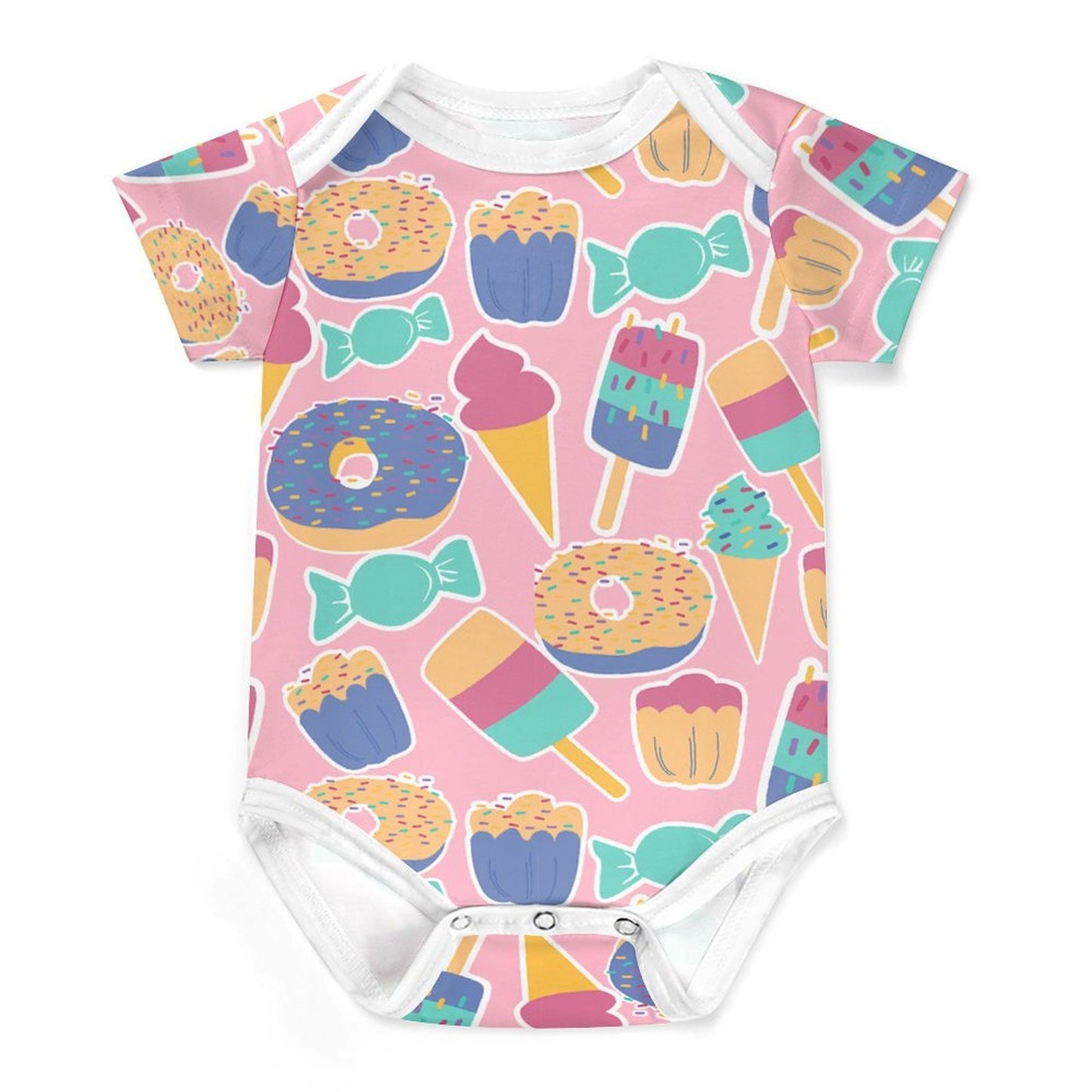 Custom Cotton Baby Romper with Personalized Print