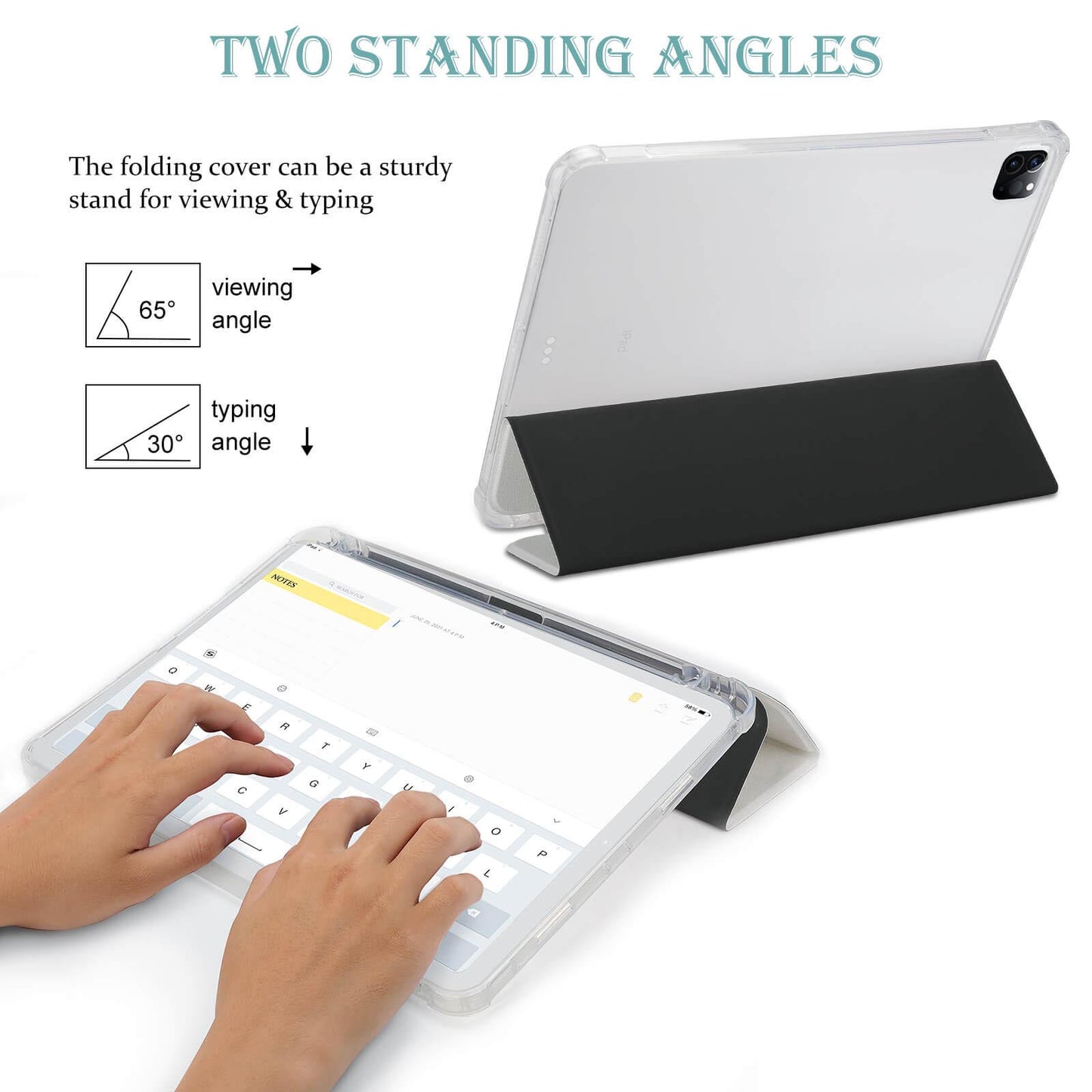 Custom iPad Case with Pencil Holder | Personalized Tri-Fold Cover