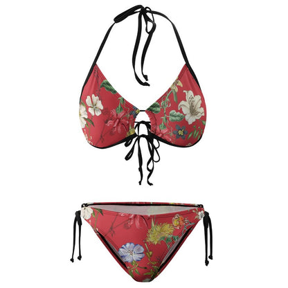 Adjustable String Bikini Set | Ruched Tie-Side Custom Swimwear