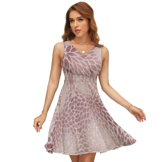 Women's Custom Milk Silk Bodycon Dress | V-Neck Mini with Built-in Bra