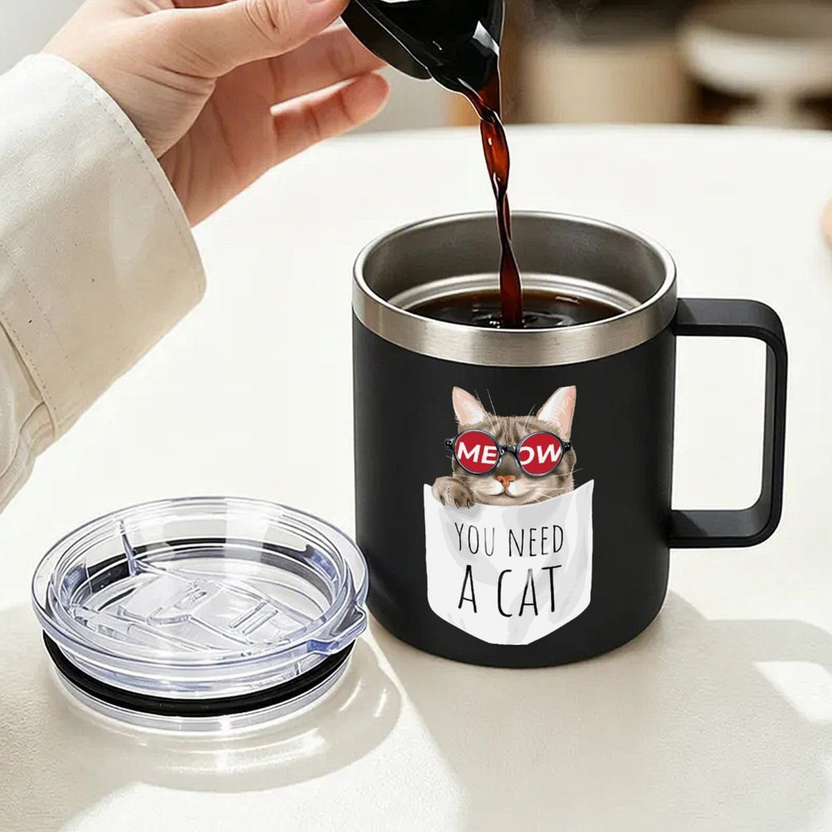 Custom 12oz Stainless Steel Insulated Mug with Double-Sided Print