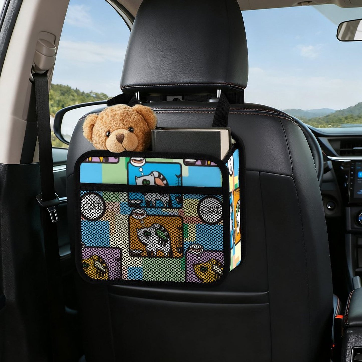 Custom Car Seat Organizer | Premium PU Leather Storage Bag